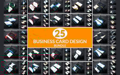 Visitenkarten-Design-Vorlagenpaket, 25 Visitenkartenvorlagen