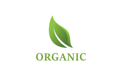 Foglia verde organico Logo Vector Symbol V4