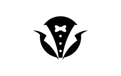 Logo de robe de smoking Symbole vectoriel V6