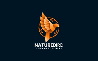 Natur-Vogel-Farbverlauf-Logo-Design