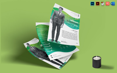 Senior grafisk designer CV-utskrift A4-mall