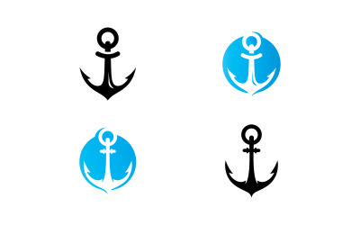 Símbolo de vetor de logotipo de âncora V4