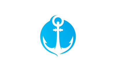 Simbolo di ancoraggio logo vettoriale V3