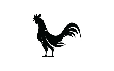 Simbolo di vettore del logo del gallo V3