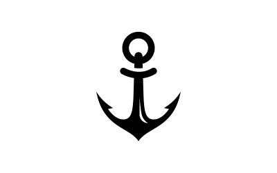 Simbolo di vettore del logo di ancoraggio V1