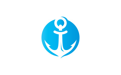 Simbolo di vettore del logo di ancoraggio V2