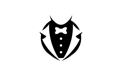 Tuxedo Dress Logo Vector Symbol V8
