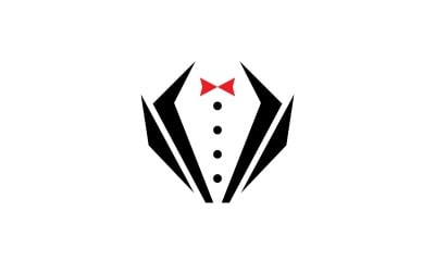 Vestido de esmoquin Logo Vector Símbolo V11