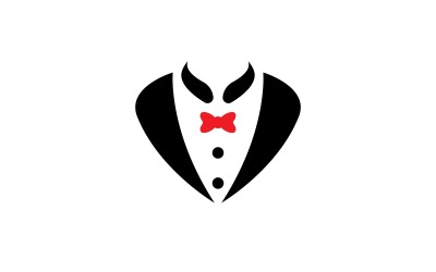 Vestido de esmoquin Logo Vector Símbolo V12