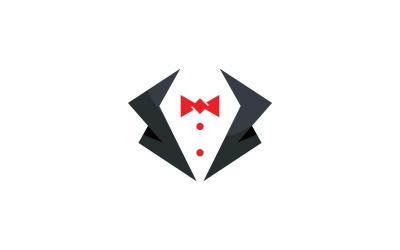 Vestido de esmoquin Logo Vector Símbolo V1