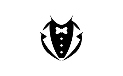 Vestido de esmoquin Logo Vector Símbolo V8