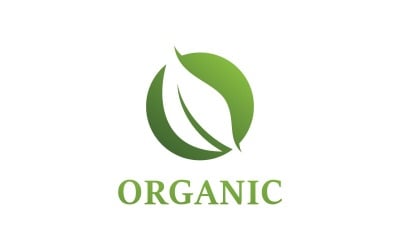 Zielony liść organiczny Logo Vector Symbol V5