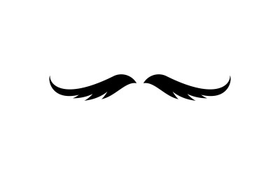 Moustache Logo Vector Symbole V9