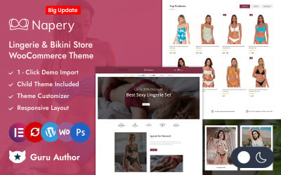 Napery – Meilleur magasin de lingerie Thème réactif Elementor WooCommerce