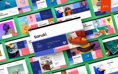 Саруки – Шаблон бизнес-презентации PowerPoint