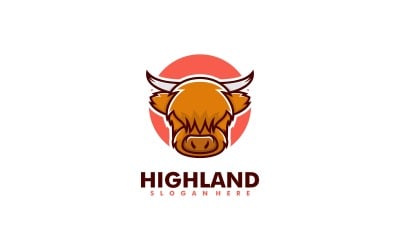 Design semplice del logo della mascotte del toro