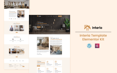 Interia - Kit de modèles Elementor pour services d'architecture et de design d'intérieur