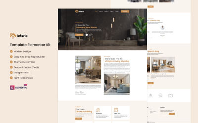 Interia - Servizi di architettura e interior design Elementor Template Kit