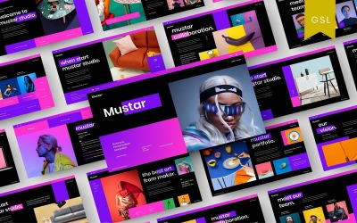 Mustar - бизнес-шаблон слайдов Google