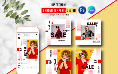 Шаблон рекламного баннера Instagram Fashion Product