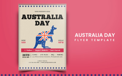 Australia Day Flyer közösségi média sablon 1