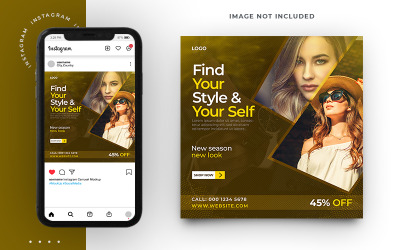 Bannière de publication sur les médias sociaux de promotion de vente de mode