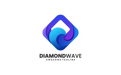 Diamond wave Gradient Logo