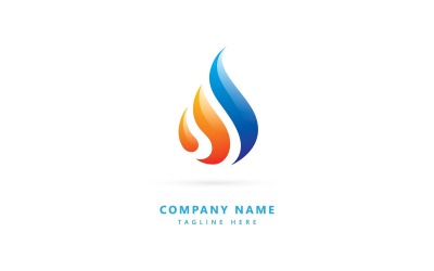 Gota de agua Naturaleza Logo Vector Símbolo V1