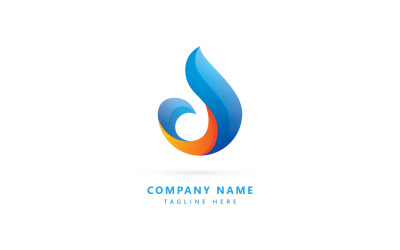 Gota de agua Naturaleza Logo Vector Símbolo V3