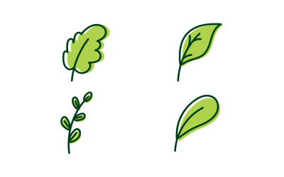 Groen Blad Logo Vector Symbool V3