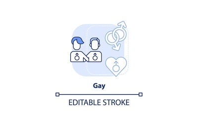 Icône de concept bleu clair gay