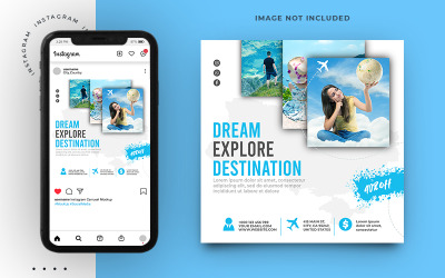 Instagram-Beitragsvorlage für Urlaubsreisen