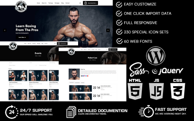 Knockout - Тема WordPress для боксерского клуба