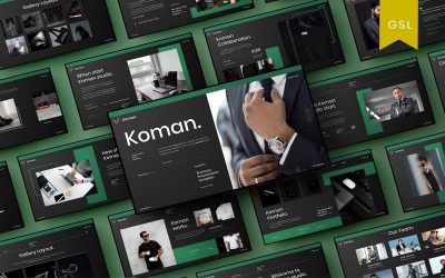 Koman - Modèle de diapositives Google pour les entreprises