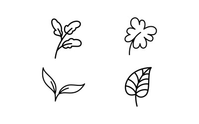 Símbolo de vector de logotipo de hoja verde V1