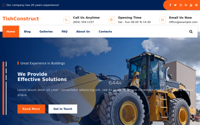 TishConstruct - Bouwbedrijf WordPress Thema