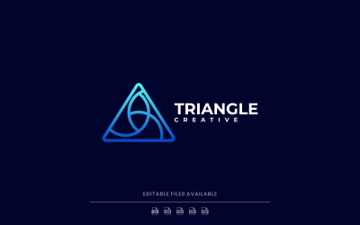 Triangle Gradient Line Art Logo