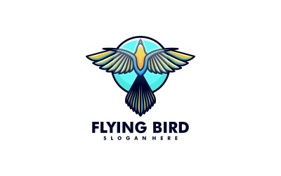 Uçan Kuş Basit Maskot Logo Tasarımı