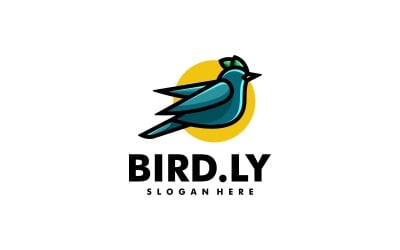 Vector Vogel Eenvoudig Logo Sjabloon