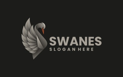 Logo-Designs mit Schwanenverlauf