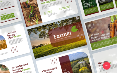 Mezőgazdasági és mezőgazdasági bemutató PowerPoint sablon
