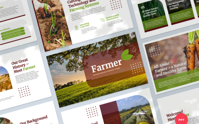 Modèle PowerPoint de présentation de l'agriculture et de l'agriculture
