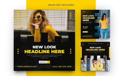 New Arrival Fashion Sale Sociální Media Post Banner šablony Set