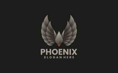 Vektorové ilustrace Logo Phoenix Gradient Style