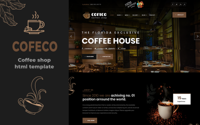 Cofeco - HTML-sjabloon voor coffeeshops