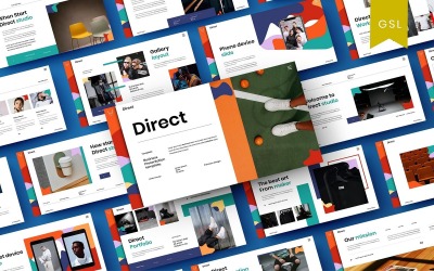 Direct - Plantilla de diapositiva de Google de negocios