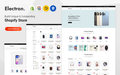 Електронна – електроніка та комп’ютери Багатоцільова адаптивна тема Shopify