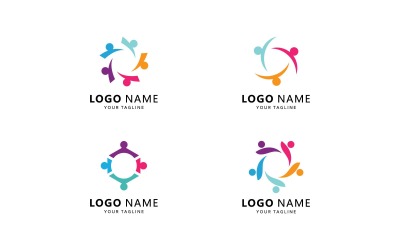 éxito, gente, logotipo, vector, símbolo, v19