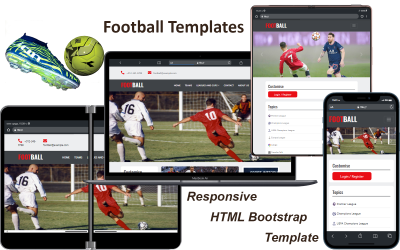 Criar Site Futebol Joomla Responsivo 950 S - Fácil de Editar