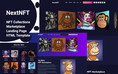 NextNFT - NFT Collections Marketplace Landing Page HTML Template